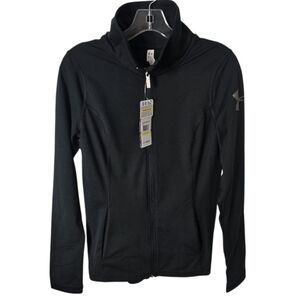 Under Armour Black Zip-Up  Fitted All Season Jacket Size M  UA TEAM